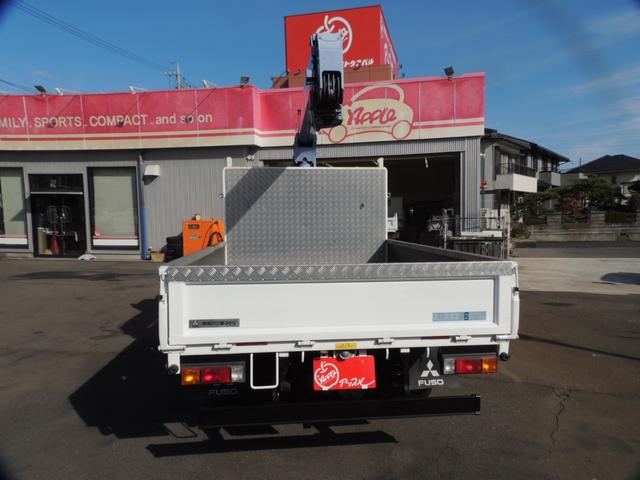 キャンター 平ボディ2.0t タダノ3ダンクレーン(ZE263HR)ラジコン付 フックイン アウタリガー バックビューカメラ メッキパーツ 左電動格納ミラー 荷台内寸法(283X179X38)(9枚目)