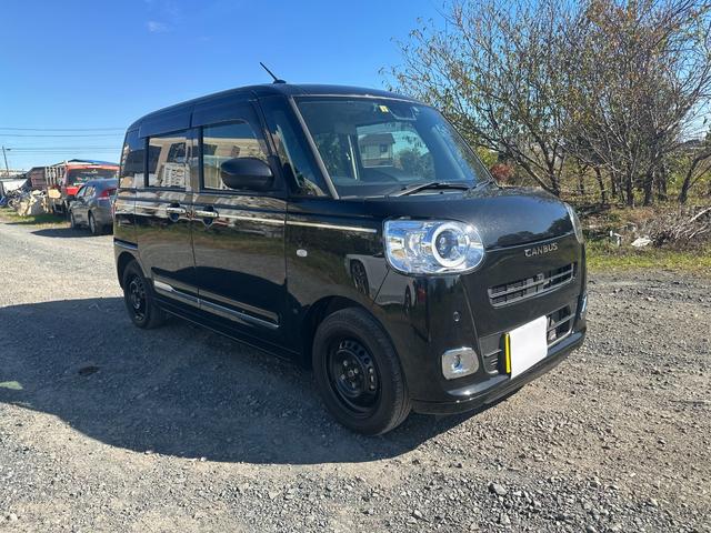 ムーヴキャンバス セオリーＧ　両側パワースライドドア　アイドリングストップ　ドリンクカップヒーター　シートヒーター　パノラミックビューモニターバックモニター（6枚目）