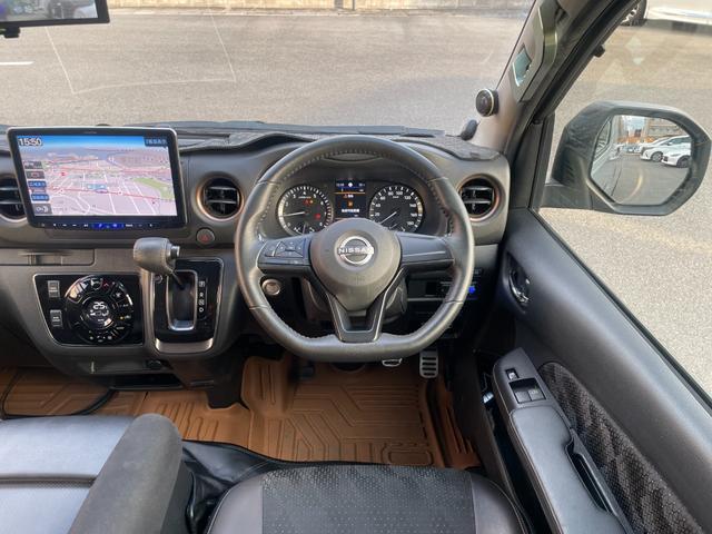 キャラバン ロングプレミアムGX デジタルインナーミラー 全方位運転支援 ALPINE11インチナビ ALPINE10.1リアモニター リアベッドキット LEDライト KYBショック(EXTAGE) 前後ドラレコ 保証書・取説・Sキー(11枚目)