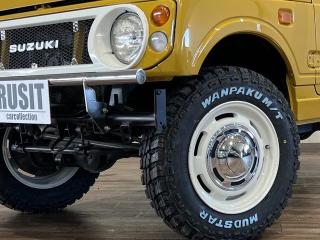 ＸＳ　マスタード＆ホワイトカラー全塗装済み　４ＷＤ　メッキルーフ・キャリア　社外ホイール　社外グリル　前後社外バンパー　ＳＵＺＵＫＩエンブレム　ＷＡＮＰＡＫＵ　Ｍ／Ｔ新品タイヤ　リフトアップ済み(50枚目)