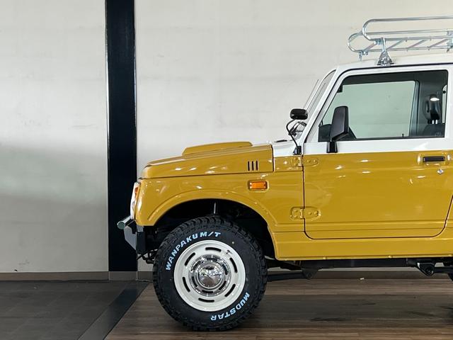 ジムニー ＸＳ　マスタード＆ホワイトカラー全塗装済み　４ＷＤ　メッキルーフ・キャリア　社外ホイール　社外グリル　前後社外バンパー　ＳＵＺＵＫＩエンブレム　ＷＡＮＰＡＫＵ　Ｍ／Ｔ新品タイヤ　リフトアップ済み（76枚目）