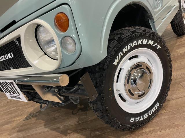 ジムニー ＸＳ　アール全塗装　４ＷＤ　メッキルーフ・キャリア　社外ホイール　社外グリル　前後社外バンパー　ＳＵＺＵＫＩエンブレム　ＷＡＮＰＡＫＵ　Ｍ／Ｔ新品タイヤ　リフトアップ済み　１ＤＩＮオーディオ　ドラレコ（59枚目）