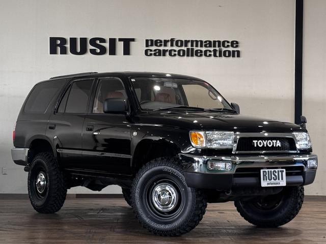 ハイラックスサーフ SSR-X ブラックカラー全塗装済み ナロースタイル 4WD車輌 輸出用ホイール RENEGADE新品タイヤ 前後メッキバンパー ブラウンシートカバー TOYOTAエンブレム(9枚目)