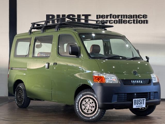 タウンエースバン DX リーフグリーンカラー全塗装済み 4WD車輌 TOYOTAエンブレム TOYOTAステッカー ブラウンシートカバー 14インチAWホイール OPEN COUNTRY R/T新品タイヤ リアヒーター(2枚目)
