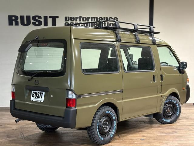 ボンゴバン ＤＸ　イエローオリーブマット全塗装　オリジナル丸目ヘッドライトキット　４ＷＤ車両　ＮＯＸ・ＰＭ法適合車両　オートマ　ルーフラック　ＭＡＸＸＩＳタイヤ　スチールホイール　ハイルーフ車（10枚目）