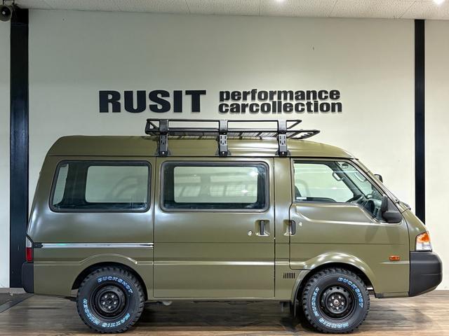 ボンゴバン ＤＸ　イエローオリーブマット全塗装　オリジナル丸目ヘッドライトキット　４ＷＤ車両　ＮＯＸ・ＰＭ法適合車両　オートマ　ルーフラック　ＭＡＸＸＩＳタイヤ　スチールホイール　ハイルーフ車（52枚目）