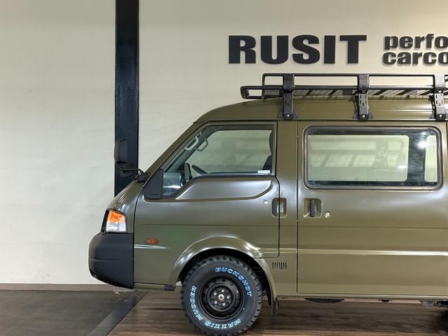 ボンゴバン ＤＸ　イエローオリーブマット全塗装　オリジナル丸目ヘッドライトキット　４ＷＤ車両　ＮＯＸ・ＰＭ法適合車両　オートマ　ルーフラック　ＭＡＸＸＩＳタイヤ　スチールホイール　ハイルーフ車（62枚目）
