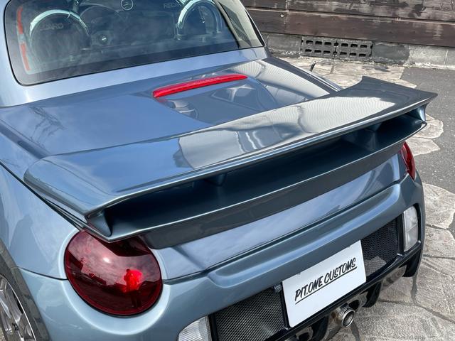 コペン ２ｎｄアニバーサリーエディション　ＮＲＦガルウィング　ＨＫＳパイピング　パンドラフルエアロ　Ｄ　ＳＰＯＲＴ　ＥＣＵ　Ｄ　ＳＰＯＲＴマフラー　インタークーラー　エアクリ　ＳＨＯＷＡサスペンションキット　レカロシート　　タワーバー（11枚目）