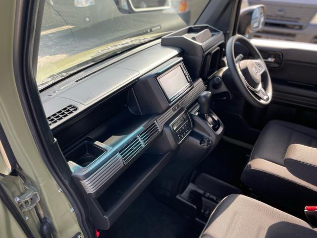 Ｎ－ＶＡＮ ファン・ターボ　プラススタイル　ファン　ターボ　前後バンパーラプターライナー塗装　車検対応ゴツゴツホワイトレタータイヤ　ブラックスチールホイール　ナビ　ＴＶ　ｂａｃｋカメラ　ＥＴＣ　スマートキー　ＬＥＤヘッドライト（34枚目）