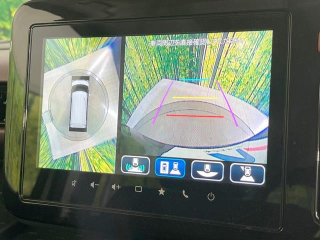 スペーシアカスタム ハイブリッドＸＳ　両側電動ドア　メーカー９型ナビ　全周囲カメラ　衝突被害軽減システム　レーダークルーズ　禁煙車　ハーフレザーシート　ドラレコ　コーナーセンサー　スマートキー　ＬＥＤヘッド　ＥＴＣ　純正１５インチアルミ（4枚目）