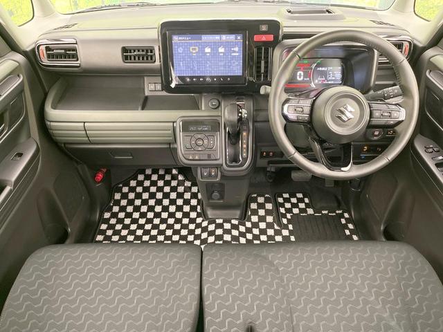 スペーシアギア ハイブリッドXZ ターボ メーカー9型ナビ 両側電動ドア 全周囲カメラ 衝突軽減 禁煙車 ドラレコ HUD オットマン コーナーセンサー スマートキー LEDヘッド ルーフレール ETC 純正14インチアルミ オートハイビーム(2枚目)