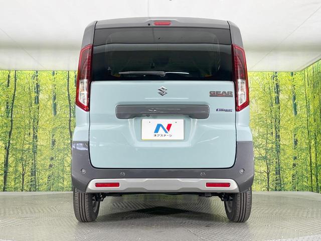 スペーシアギア ハイブリッドXZ ターボ メーカー9型ナビ 両側電動ドア 全周囲カメラ 衝突軽減 禁煙車 ドラレコ HUD オットマン コーナーセンサー スマートキー LEDヘッド ルーフレール ETC 純正14インチアルミ オートハイビーム(14枚目)