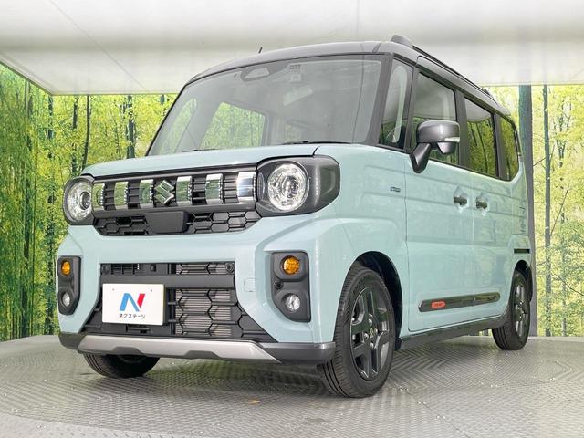 スペーシアギア ハイブリッドXZ ターボ メーカー9型ナビ 両側電動ドア 全周囲カメラ 衝突軽減 禁煙車 ドラレコ HUD オットマン コーナーセンサー スマートキー LEDヘッド ルーフレール ETC 純正14インチアルミ オートハイビーム(33枚目)