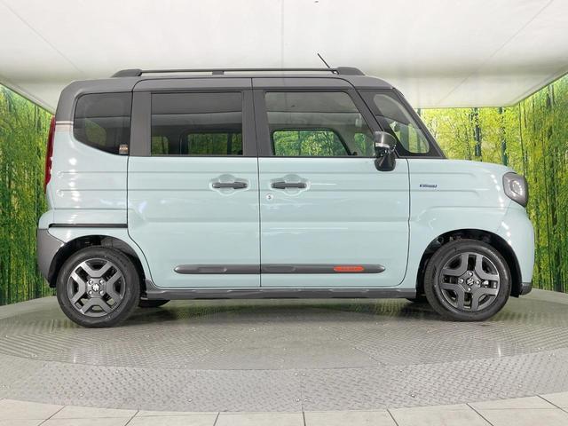 スペーシアギア ハイブリッドXZ ターボ メーカー9型ナビ 両側電動ドア 全周囲カメラ 衝突軽減 禁煙車 ドラレコ HUD オットマン コーナーセンサー スマートキー LEDヘッド ルーフレール ETC 純正14インチアルミ オートハイビーム(36枚目)