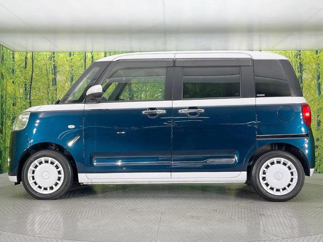 ムーヴキャンバス ストライプスＧ　両側電動ドア　ＳＤナビ　全周囲カメラ　衝突被害軽減システム　禁煙車　ドラレコ　コーナーセンサー　スマートキー　ＬＥＤヘッド　ＥＴＣ　オートライト　オートエアコン　Ｂｌｕｅｔｏｏｔｈ　ＣＤ　ＤＶＤ再生（36枚目）