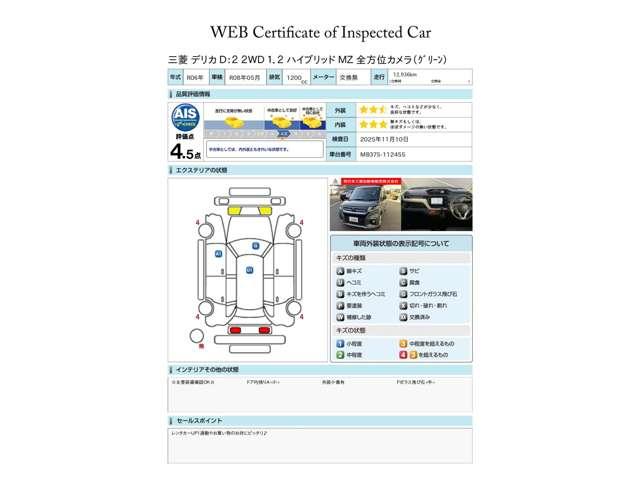デリカD:2 ハイブリッドMZ 全方位カメラ付ナビパッケージ 純正ナビ・フルセグTV・全周囲カメラ クルコン 全周囲モニター LEDライト フルセグ 衝突軽減 両側パワースライドドア アルミホイール コーナーセンサー フルフラット 横滑り防止装置 禁煙車 DVD(19枚目)