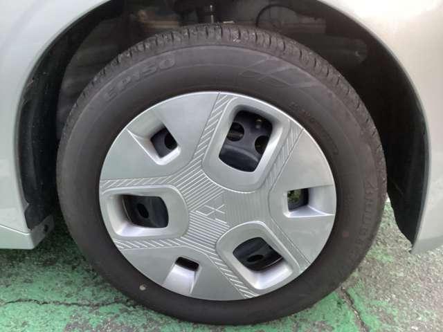 足元を飾るホイールキャップ。傷を付けても交換可能です。