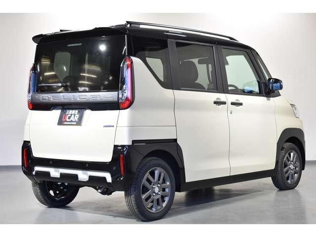 デリカミニ Ｔ　プレミアム　弊社社有車　Ｍナビ　ＴＶ　マイパイロット　衝突軽減装置　ターボエンジン　ナビＴＶ　寒冷地　パワステ　フルタイム４ＷＤ　エアバッグ　ＬＥＤヘッド　ＥＳＣ　サイドカメラ　クルコン　インテリキー　キーフリー（2枚目）