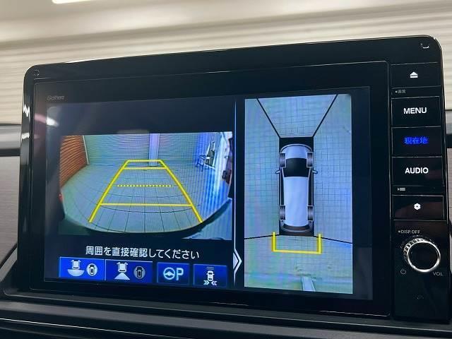 【アラウンドビューモニター】全周囲カメラで危険察知。狭い駐車場でも安心して駐車できますね。