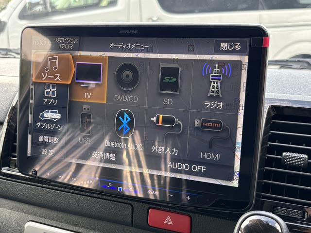 ハイエースバン スーパーＧＬ　ダークプライムＩＩ　未登録新車／ＧＲ８エアロ／レイズ１６インチアルミ／ＢＩＧ－Ｘ／フリップダウンモニター／ベッド／パワスラ／デジミラ（16枚目）