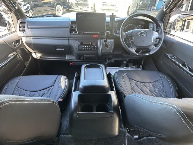 ハイエースバン スーパーＧＬ　ダークプライムＩＩ　ローダウン／アルパインＢＩＧＸシンプルモデル／デイトナ１７インチホイール／ＧＲ８フロントスポイラー／シートカバー（15枚目）