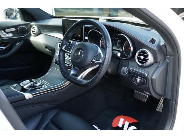 Ｃクラス Ｃ２００　４マチックアバンギャルド　ＡＭＧライン　サンルーフ　黒革　４ＷＤ　右Ｈ　ＨＤＤナビ　フルセグＴＶ　バックカメラ　ＥＴＣ　ドラレコ　シートヒーター　パワーシート　１９インチＡＷ　パナメリカーナグリル　プッシュＳ　９速ＡＴ　アイドリングストップ（14枚目）