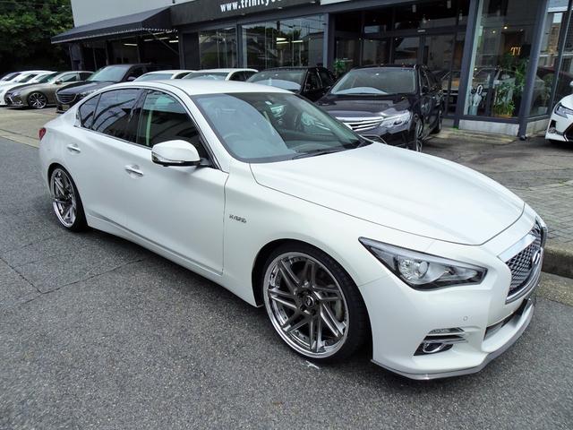 350GT ハイブリッド タイプP 黒革ヒーター付シート 新品WORKジーストST3トランスグレーポリッシュ20インチホイール&タイヤ 新品ブリッツ車高調(12枚目)