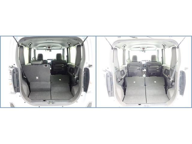 リヤシートを前倒しすれば、ラゲージスペースが広がり大きな荷物も積み込む事が出来ます！