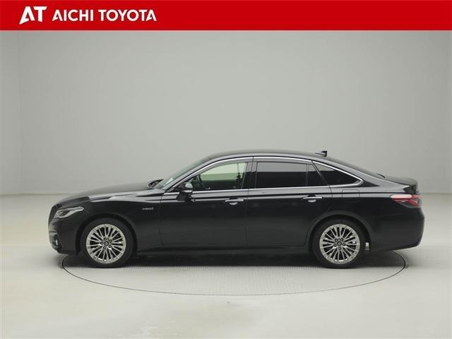 クラウンハイブリッド S エレガンススタイル 衝突軽減ブレーキ LEDライト ワンオーナー車 バックカメラ クルコン ETC パワーシート DVD再生 ドラレコ メモリーナビ ミュージックプレイヤー接続可 アルミホイール スマートキー ナビTV(3枚目)