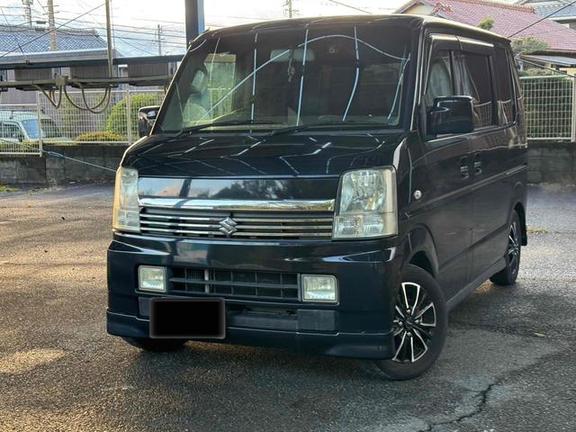 エブリイワゴン PZターボ ドライブレコーダー 両側スライド・片側電動 ナビ TV キーレスエントリー ターボ AT 盗難防止システム ABS CD MD ローダウン アルミホイール 衝突安全ボディ エアコン パワーステアリング(2枚目)