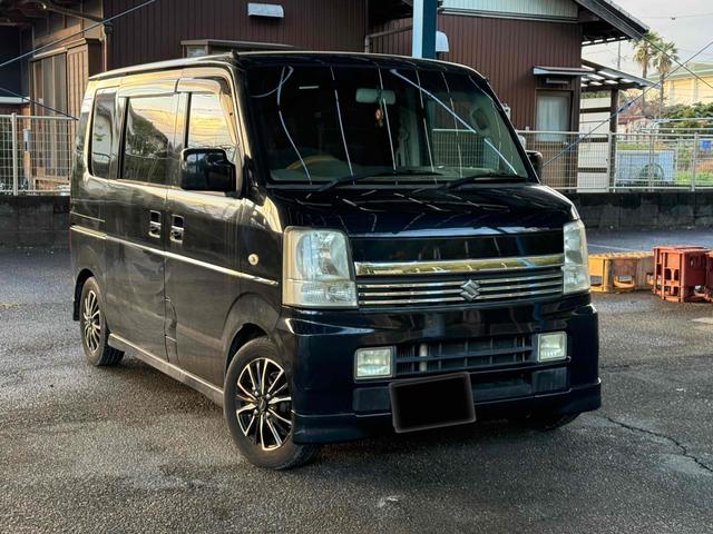 エブリイワゴン PZターボ ドライブレコーダー 両側スライド・片側電動 ナビ TV キーレスエントリー ターボ AT 盗難防止システム ABS CD MD ローダウン アルミホイール 衝突安全ボディ エアコン パワーステアリング(4枚目)