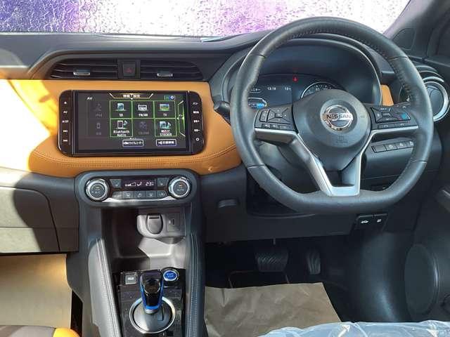 キックス Ｘ　ツートーンインテリアエディション　１．２　Ｘ　ツートーン　インテリアエディション　（ｅ－ＰＯＷＥＲ）　日産純正９インチナビ　ＣＤＤＶＤ再生機能　Ｂｌｕｅｔｏ（3枚目）