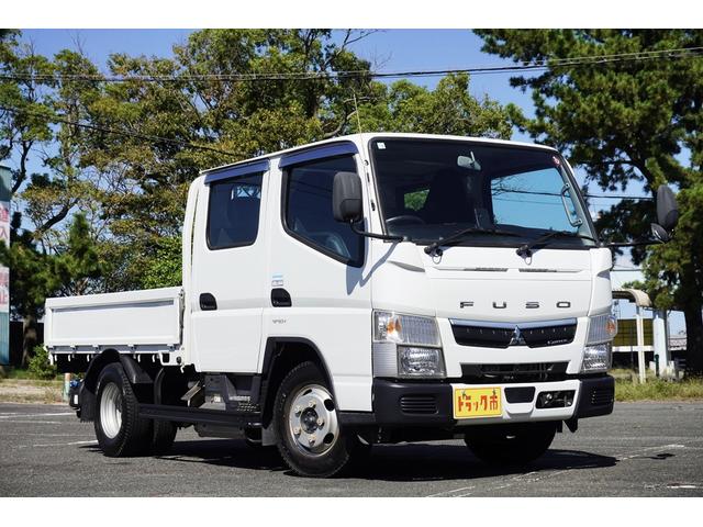 キャンター ２ｔ　Ｗキャブ　４ＷＤ　フルフラットロー　Ｗタイヤ　２ｔ積載　Ｗキャブ　セミロング　４ＷＤ　全低床　リアヒーター　電動格納ミラー　ＥＴＣ　荷台板張り　荷台内寸２５０／１６０／３８　荷台高８９　車両総重量４９４０ｋｇ（8枚目）