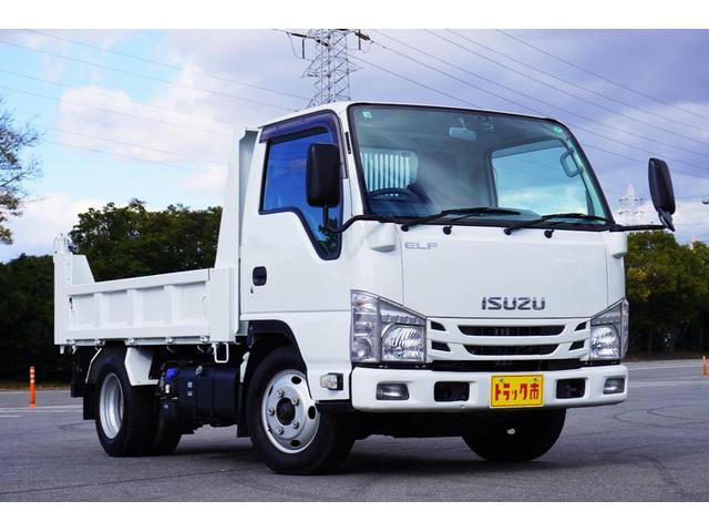 エルフトラック 3t ダンプ 強化 フルフラットロー 中間ピン 全低床 中間ピン 坂道発進補助 横滑り防止 左電動格納ミラー ETC 集中ロック エコモード アイドルアップ 極東開発 DD02-31 荷台内寸305/159/37 荷台高85 車両総重量6205kg(10枚目)