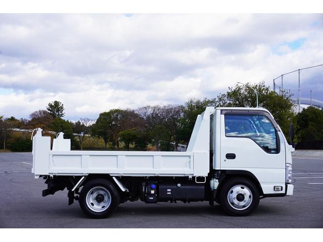 エルフトラック 3t ダンプ 強化 フルフラットロー 中間ピン 全低床 中間ピン 坂道発進補助 横滑り防止 左電動格納ミラー ETC 集中ロック エコモード アイドルアップ 極東開発 DD02-31 荷台内寸305/159/37 荷台高85 車両総重量6205kg(11枚目)