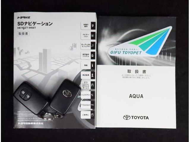 アクア Ｇ　ＳＤナビフルセグ　Ｂモニター　ＤＶＤ再生　ミュージックプレイヤー接続可　衝突被害軽減システム　ＥＴＣ　スマートキー　ＬＥＤ　ＦＯＧ　サイドバイザー　クリアランスソナー　リヤワイパー　オートライト　ＡＷ（15枚目）