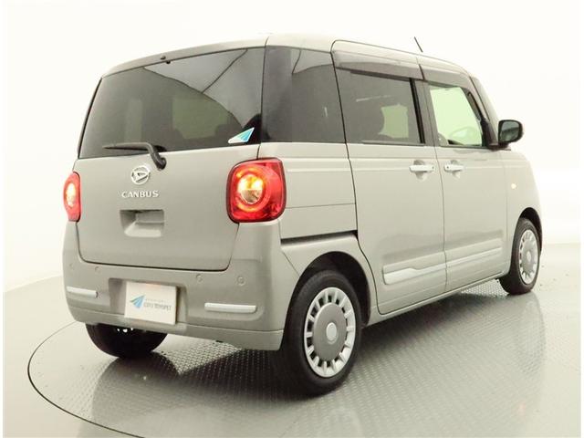 ムーヴキャンバス セオリーＧ　両側電動スライド　ＳＤナビフルセグ　全方位モニター　衝突被害軽減システム　スマートキー　ＬＥＤ　ＦＯＧ　サイドバイザー　アイドリングストップ　リヤワイパー　ソナーセンサー　シートヒーター　オートライト（3枚目）