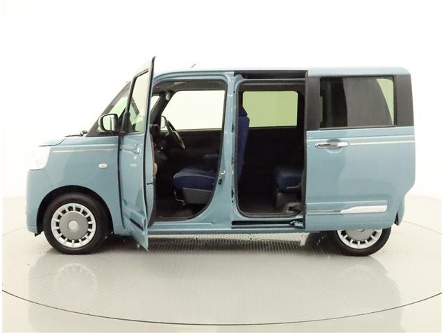 ムーヴキャンバス セオリーＧターボ　両側電動スライド　ＳＤナビ　フルセグ　全方位モニター　衝突被害軽減システム　スマートキー　ＬＥＤヘッドランプ　ＦＯＧ　アイドリングストップ　リヤワイパー　コーナーセンサー　シートヒーター　オートライト（2枚目）