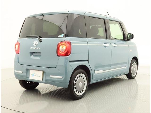 ムーヴキャンバス セオリーＧターボ　両側電動スライド　ＳＤナビ　フルセグ　全方位モニター　衝突被害軽減システム　スマートキー　ＬＥＤヘッドランプ　ＦＯＧ　アイドリングストップ　リヤワイパー　コーナーセンサー　シートヒーター　オートライト（3枚目）