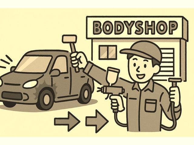 小さなキズから大きなヘコミまで、鈑金修理もお任せください！丁寧に仕上げます。