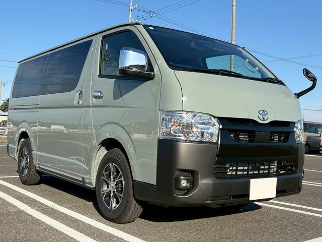 ハイエースバン ロングスーパーＧＬ　トヨタセーフティセンス　パノラミックビューモニター　両側パワースライドドア　イージークローザー　ＬＥＤヘッドランプ　パノラミックビューモニター　デジタルインナーミラー　寒冷地仕様　　ＡＣ１００Ｖ（2枚目）