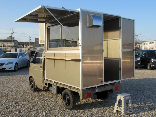 KCスペシャル キッチンカー 移動販売車 ケータリングカー 跳ね上げ式窓 ステンレス3槽シンク コールドテーブル 脱着式カウンター LED照明 100V外部電源 換気扇 コンセント 給排水タンク 荷台設備新品(30枚目)