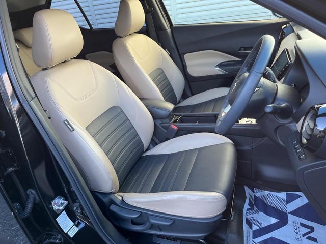 キックス Ｘ　ツートーンインテリアエディション　純正９インチナビ　アラウンドビューモニター　衝突被害軽減システム　レーダークルーズコントロール　レザーシート　ステアリングヒーター　スマートキー　ＬＥＤヘッド　ＥＴＣ　１００Ｖ電源（12枚目）