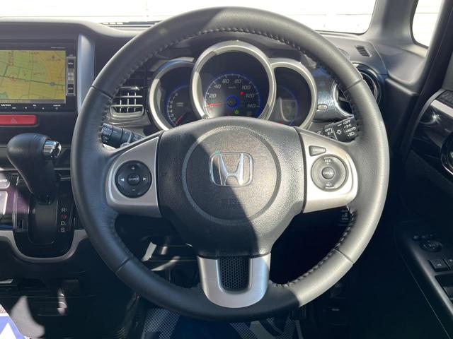 N-BOXカスタム G・ターボパッケージ 純正SDナビ 両側電動ドア スマートキー HIDヘッド ETC クルコン 純正15インチアルミ オートライト オートエアコン CD DVD再生 地デジ パドルシフト(8枚目)