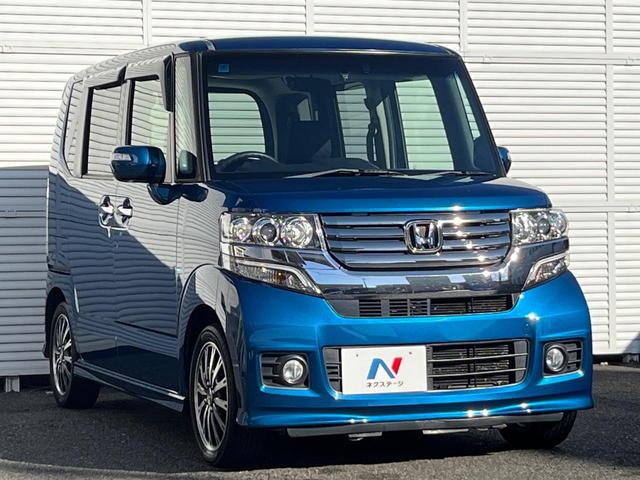 N-BOXカスタム G・ターボパッケージ 純正SDナビ 両側電動ドア スマートキー HIDヘッド ETC クルコン 純正15インチアルミ オートライト オートエアコン CD DVD再生 地デジ パドルシフト(16枚目)