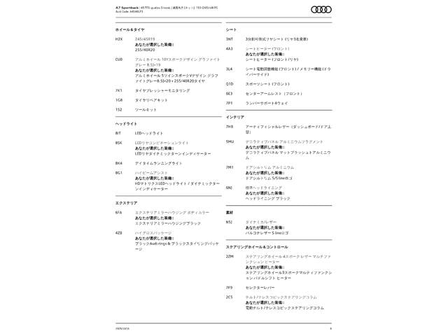 Ａ７スポーツバック ４５ＴＦＳＩクワトロ　Ｓラインパッケージ　ＯＰ１９５　ブラックスタイリングパッケージ　オールホイールステアリング　ドライビングパッケージ　テクノロジーパッケージ　ＨＤマトリクスＬＥＤヘッドライト　Ｓ　ｌｉｎｅエクステリア　３６０°カメラ（56枚目）