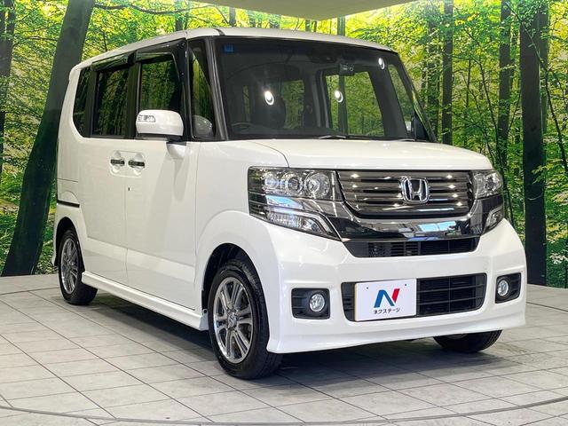 N-BOXカスタム G SSパッケージ 禁煙車 SDナビ 両側電動ドア 衝突軽減 バックカメラ ETC HIDヘッド ドライブレコーダー フルセグ スマートキー 純正14インチAW ステアリングリモコン オートライト オートエアコン(16枚目)
