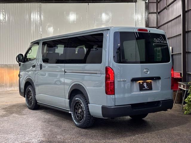 ハイエースバン ロングスーパーＧＬ　ガソリンエンジン／丸目キット／社外バンパー／オーバーフェンダー／アルパインナビ／木目調インパネ／ドラレコ／ＥＴＣ／社外テール（5枚目）