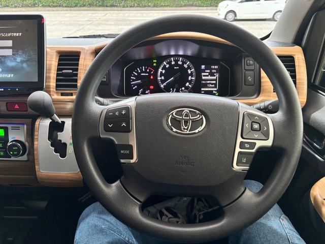 ハイエースバン ロングスーパーＧＬ　ガソリンエンジン／丸目キット／社外バンパー／オーバーフェンダー／アルパインナビ／木目調インパネ／ドラレコ／ＥＴＣ／社外テール（13枚目）