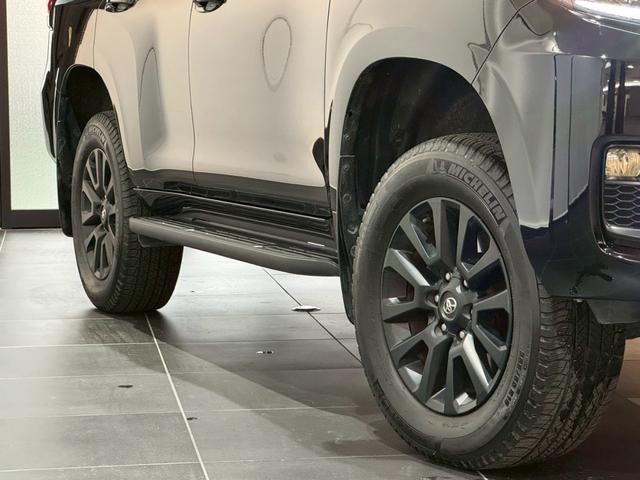 ランドクルーザープラド TX Lパッケージ マットブラックエディション グリルLED アルパインフローティングナビ バックカメラ ETC サンルーフ ルーフレール 寒冷地仕様 アルパインツィーターキット アルパインデジタルミラー イグラ2 リフトアップ リアフィルム(12枚目)